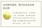 沧州限号查询最新，沧州限号通知最新2020