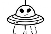 ufo简笔画？ufo简笔画带颜色？