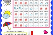 天气记录表格二年级，天气情况统计表二年级