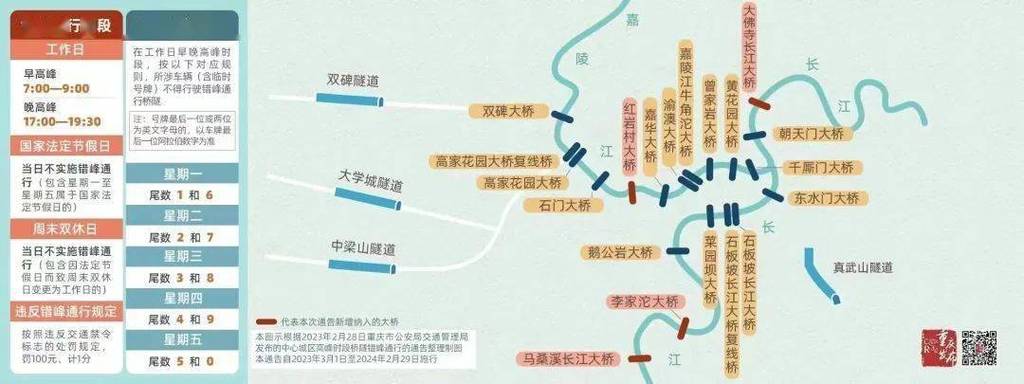 重庆桥隧限行时间和范围？重庆桥隧限行时间和范围表？  第4张