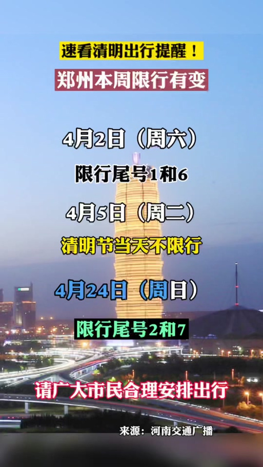 清明节限号？清明节假日限号？  第3张