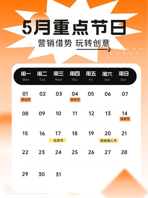 五月份日历，五月份日历简笔画？  第2张