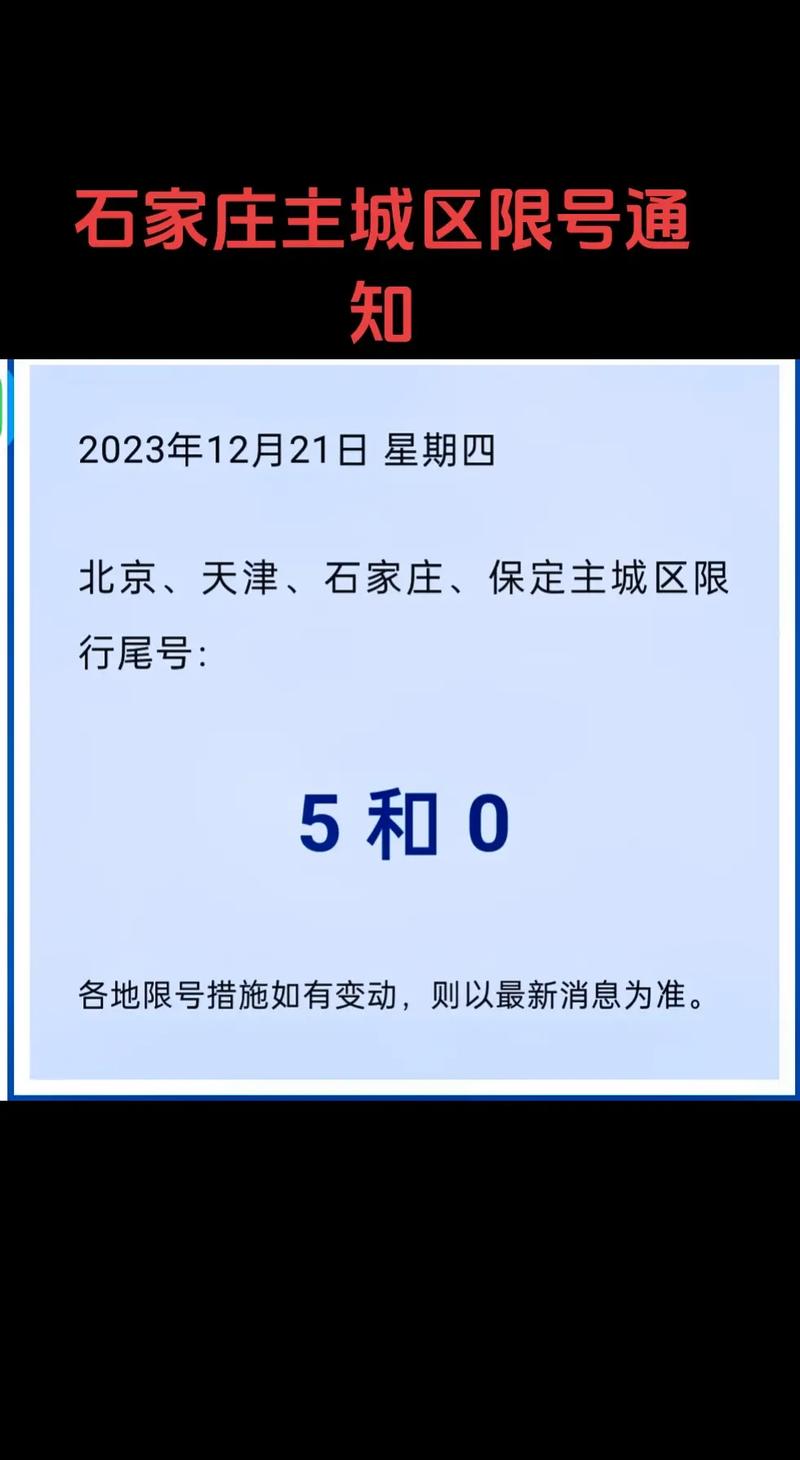 石家庄限号，石家庄限号吗？  第1张