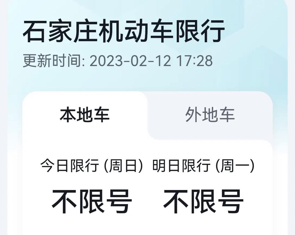 石家庄限号，石家庄限号吗？  第3张