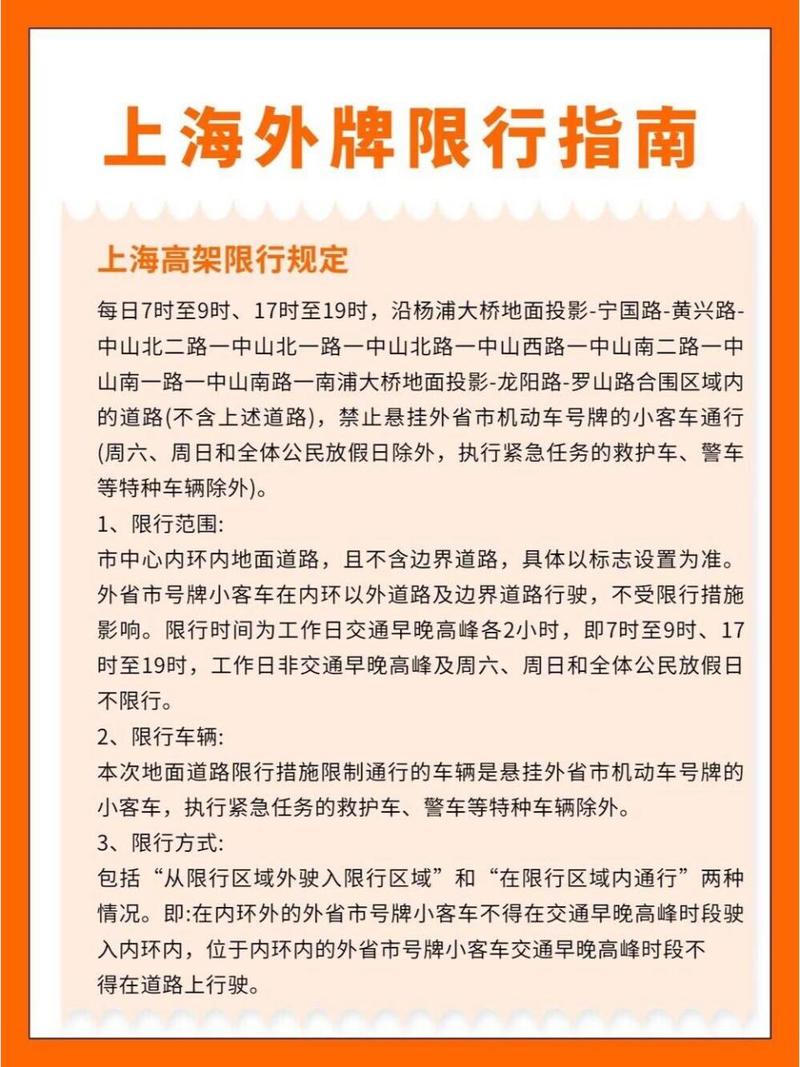 上海限行规定？上海限行区域地图？  第2张