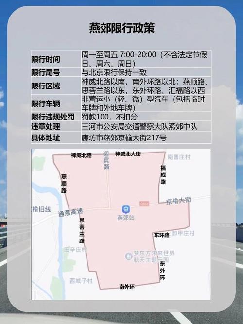 燕郊限行区域，燕郊限行区域图  第3张