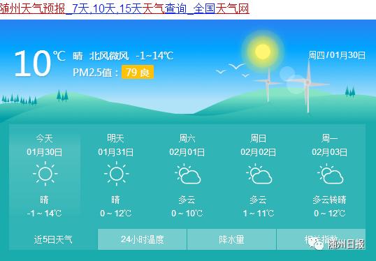随州市三十天气预报，随州30天天气查询？  第4张