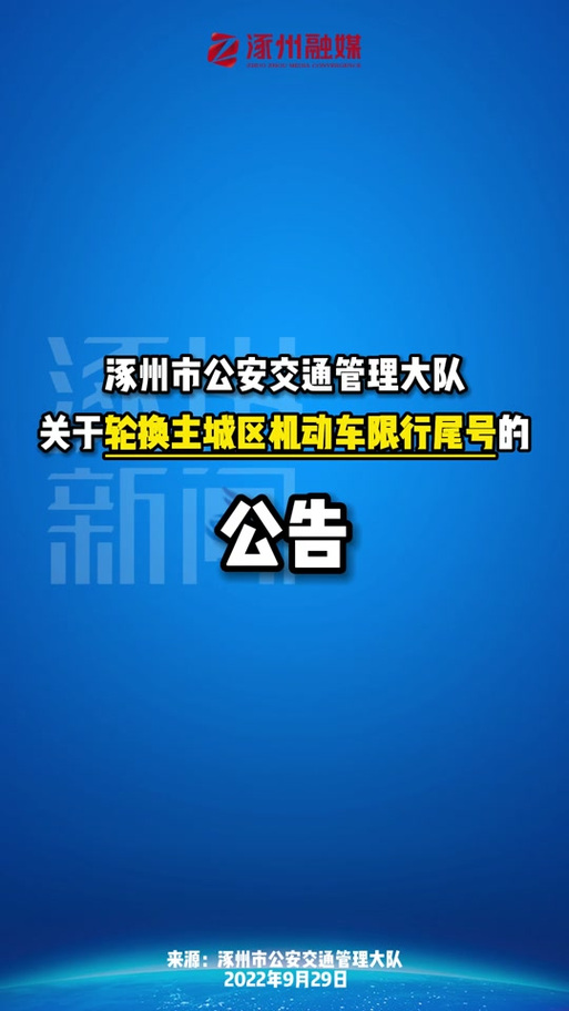 涿州限号查询今天，涿州限号查询今天限行尾号  第3张
