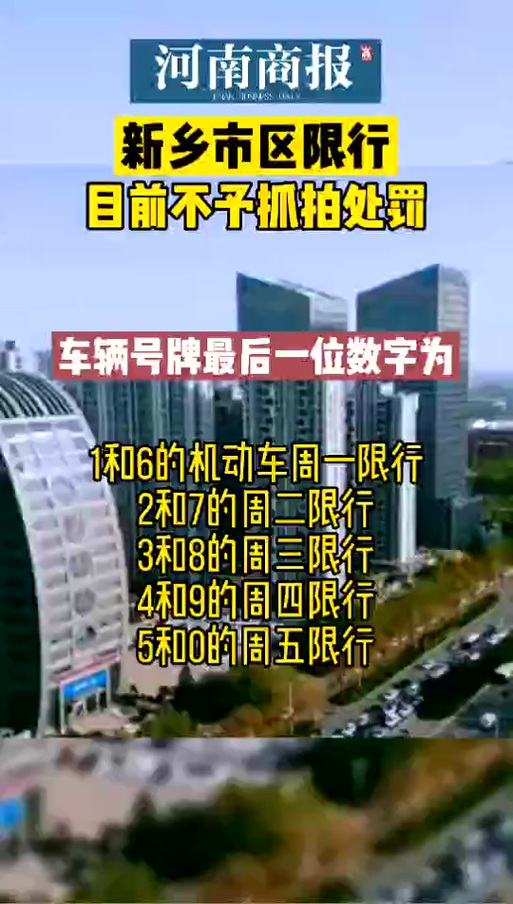新乡限行2022年4月最新通知，新乡限行2020年最新通告？  第4张