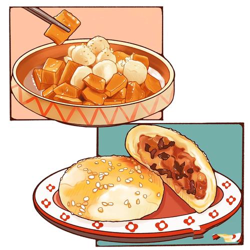 成都旅游攻略美食插画，成都旅游美食攻略自由行攻略？  第5张