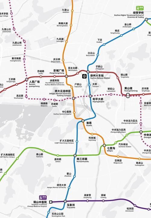 徐州地铁2号线站点明细？徐州4号线地铁站点图？  第2张