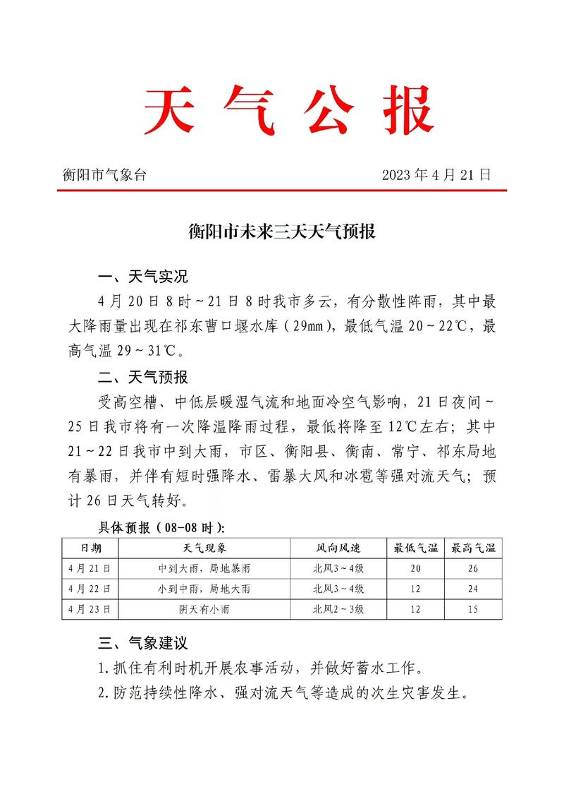 衡南三十天天气预报，湖南衡南天气预报十天  第5张
