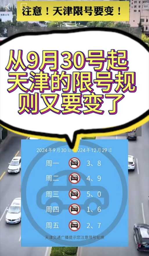 限号天津，限号天津2025年最新限号时间表图片  第4张