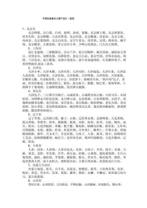 中国各地方的美食特产，中国各地特色美食名称？  第4张