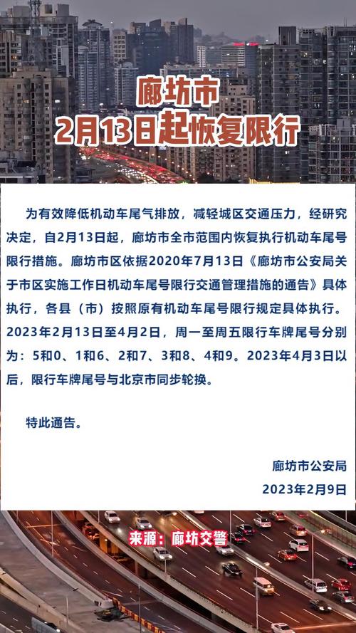 廊坊限号查询，廊坊市今日限号是多少？  第6张
