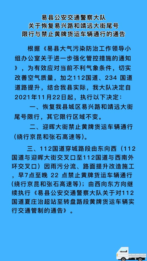 易县限号？易县限号吗2025？  第1张