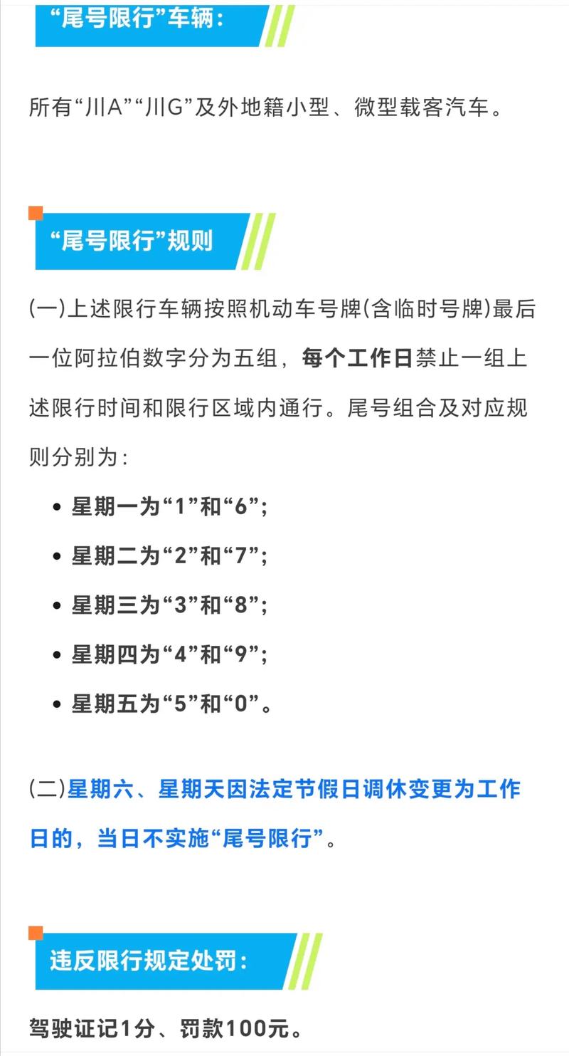 限号处罚规定及扣分标准？成都限号处罚规定及扣分标准？  第6张