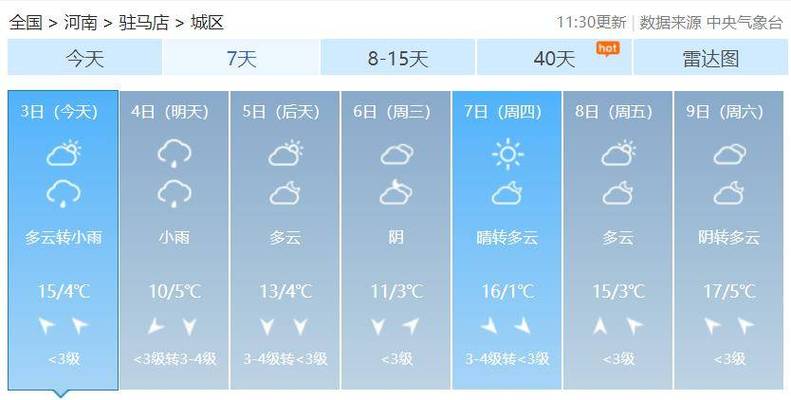 驻马店未来十天天气，驻马店未来十天天气情况？  第2张