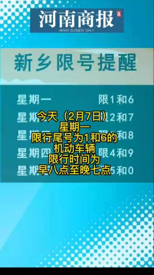 新乡今日限号？新乡2025年1月限号？  第5张