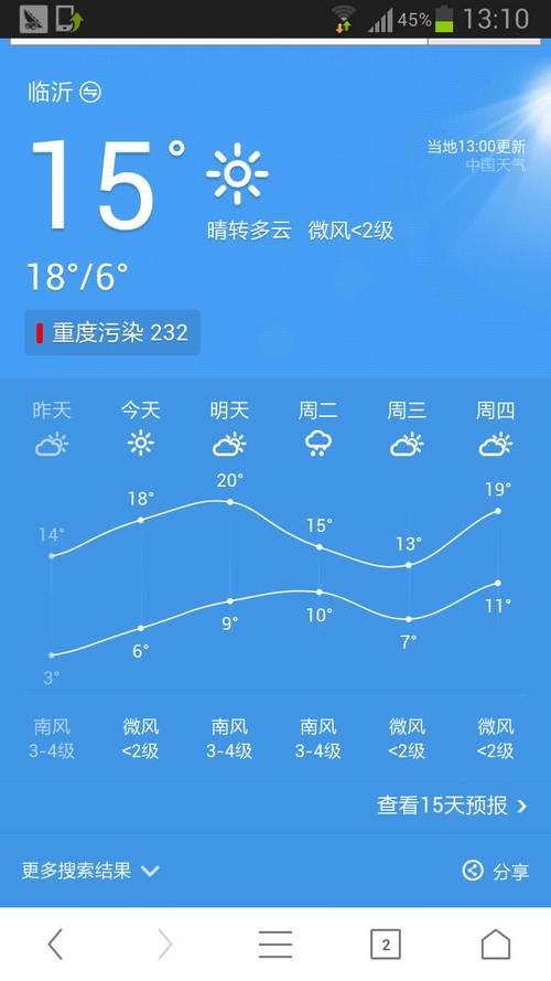 更新的临沂天气预报，我想看临沂天气预报  第3张