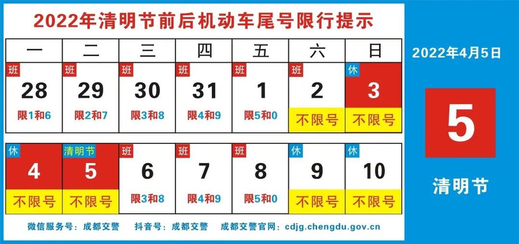 清明节成都限行吗？成都2021清明节限号吗？  第1张