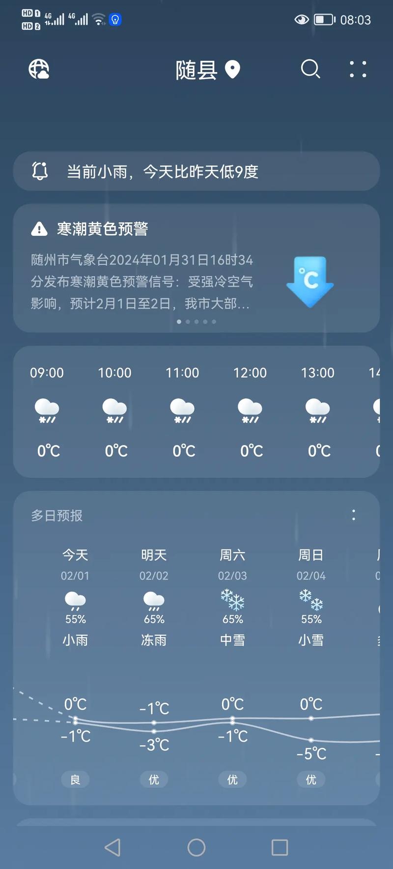 黑河近几天天气预报，黑河最近七天天气预报  第3张