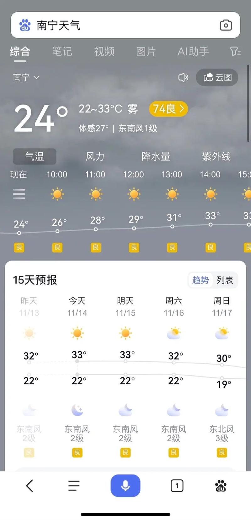 南宁未来一周的天气，南宁未来1周天气  第3张