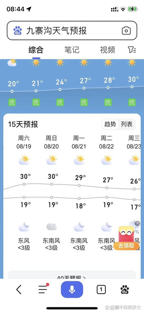 百度九寨沟天气预报，九寨沟天气预报15天气  第3张
