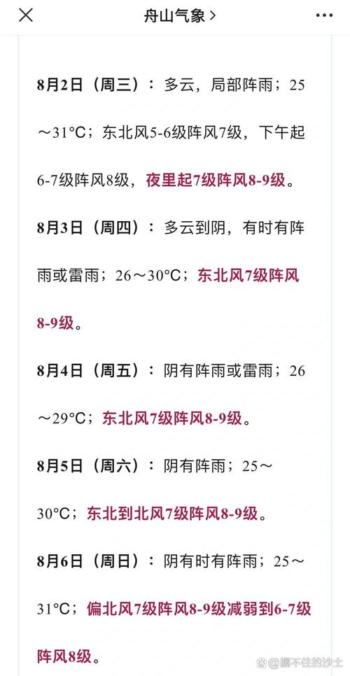 普陀普陀山一周天气，普陀普陀山天气预报  第5张