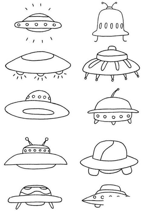 ufo的图片简笔画？ufo的图片简笔画可爱？  第3张