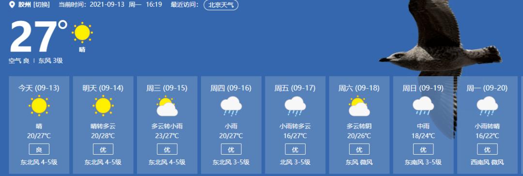 胶州市天气预报一月？胶州天气预报一天？  第6张